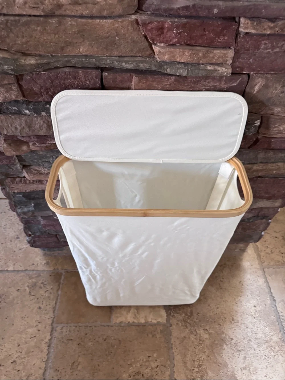NWOT Toilet Paper Storage Basket, Oxford Cloth, Foldable (Beige)